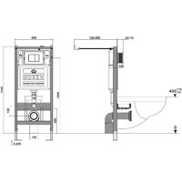 Унитаз подвесной Roxen Vortex в комплекте с инсталляцией StounFix Dual Fresh 6 в 1 968483 (кнопка: брашированное золото) - Изображение №18 — Chaika Market