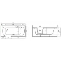 Ванна Polimat Vovo 140x70 00276 (белый) - Изображение №3 — Chaika Market