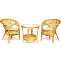 Набор садовой мебели TetChair Pelangi (стол/2 кресла, без подушек, honey) — Chaika Market