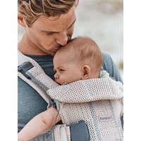 Рюкзак-переноска BabyBjorn One Air Mesh (жемчужно-розовый) - Изображение №4 — Chaika Market