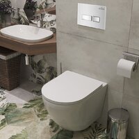 Унитаз подвесной Roxen Antares One Rimless 6 в 1 StounFix Dual Fresh 633220 (белое стекло) - Изображение №12 — Chaika Market