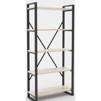 Стеллаж Hype Mebel Стандарт-2 80x200 (черный/древесина белая) — Chaika Market