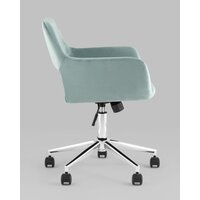 Офисное кресло Stool Group Ross chrome velvet Olive 61 (велюр серо-зеленый) - Изображение №2 — Chaika Market