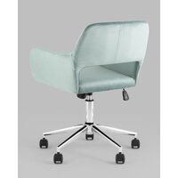Офисное кресло Stool Group Ross chrome velvet Olive 61 (велюр серо-зеленый) - Изображение №3 — Chaika Market