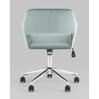 Офисное кресло Stool Group Ross chrome velvet Olive 61 (велюр серо-зеленый) - Изображение №4 — Chaika Market