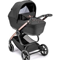 Универсальная коляска CAM Posh (2 в 1, черный/рама розовое золото) — Chaika Market