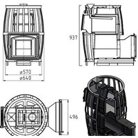 Банная печь Везувий Легенда Русский Пар Ковка 24 (270) - Изображение №4 — Chaika Market