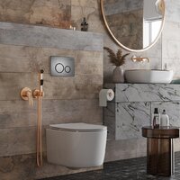 Унитаз подвесной Roxen Simple Compact в комплекте с инсталляцией StounFix Dual Fresh 6 в 1 963592 (кнопка: оружейная сталь) - Изображение №15 — Chaika Market