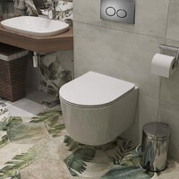 Унитаз подвесной Roxen Simple Compact в комплекте с инсталляцией StounFix Dual Fresh 6 в 1 963592 (кнопка: оружейная сталь) - Изображение №11 — Chaika Market