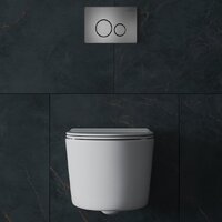 Унитаз подвесной Roxen Simple Compact в комплекте с инсталляцией StounFix Dual Fresh 6 в 1 963592 (кнопка: оружейная сталь) - Изображение №12 — Chaika Market