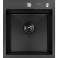Кухонная мойка ARFEKA ECO AR 450*500 BLACK PVD NANO DECOR MILLET GRAINS - Изображение №2 — Chaika Market
