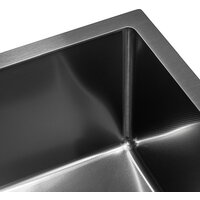 Кухонная мойка ARFEKA ECO AR 450*500 BLACK PVD NANO DECOR MILLET GRAINS - Изображение №3 — Chaika Market