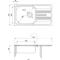 Кухонная мойка Deante Xylo ZEX 3113 (оформление) - Изображение №2 — Chaika Market