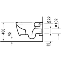 Унитаз подвесной Duravit ME by Starck 45290900A1 - Изображение №4 — Chaika Market