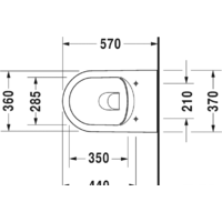 Унитаз подвесной Duravit ME by Starck 45290900A1 - Изображение №3 — Chaika Market