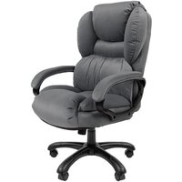 Офисное кресло CHAIRMAN Home 434 (Т-55 серый/черный пластик) - Изображение №4 — Chaika Market