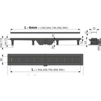 Трап/канал Alcaplast APZ10BLACK-750M - Изображение №2 — Chaika Market
