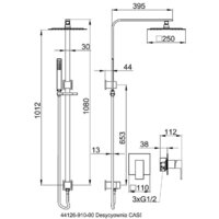 Душевая система  Armatura Cassini 4126-910-00 - Изображение №2 — Chaika Market