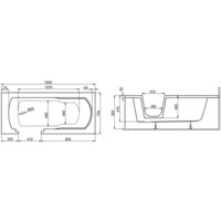 Ванна Polimat Vovo 150x75 00484 (белый) - Изображение №7 — Chaika Market