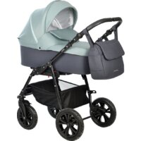 Универсальная коляска Indigo Charlotte Sity Classic (2 в 1, Cs 02, темно-серый/шалфей) — Chaika Market