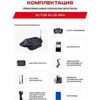 Прикормочный кораблик Boatman Actor Pro (черный) - Изображение №9 — Chaika Market