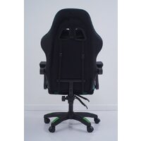 Игровое (геймерское) кресло Calviano 1584 (велюр, черный/зеленый) - Изображение №6 — Chaika Market