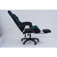 Игровое (геймерское) кресло Calviano 1584 (велюр, черный/зеленый) - Изображение №3 — Chaika Market