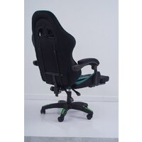 Игровое (геймерское) кресло Calviano 1584 (велюр, черный/зеленый) - Изображение №4 — Chaika Market