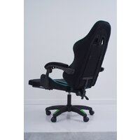 Игровое (геймерское) кресло Calviano 1584 (велюр, черный/зеленый) - Изображение №8 — Chaika Market