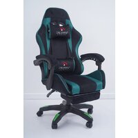 Игровое (геймерское) кресло Calviano 1584 (велюр, черный/зеленый) - Изображение №18 — Chaika Market