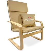 Интерьерное кресло Calviano Soft 1 (светло-бежевый PU) — Chaika Market