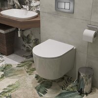 Унитаз подвесной Roxen Simple Compact в комплекте с инсталляцией StounFix Dual Fresh 6 в 1 954681 (кнопка: оружейная сталь) - Изображение №12 — Chaika Market