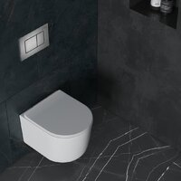 Унитаз подвесной Roxen Simple Compact в комплекте с инсталляцией StounFix Dual Fresh 6 в 1 954681 (кнопка: оружейная сталь) - Изображение №15 — Chaika Market