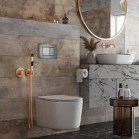 Унитаз подвесной Roxen Simple Compact в комплекте с инсталляцией StounFix Dual Fresh 6 в 1 954681 (кнопка: оружейная сталь) - Изображение №13 — Chaika Market