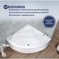 Ванна Lauter Riviera 150x150 21050150 (с ножками) - Изображение №4 — Chaika Market