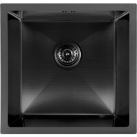 Кухонная мойка ARFEKA ECO AR 450*450 BLACK PVD NANO DECOR MILLET GRAINS — Chaika Market