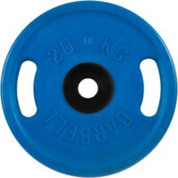 Диск MB Barbell Евро-классик с ручками 51 мм (1x20 кг, синий) — Chaika Market