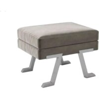 Банкетка Hype Mebel Битл (белый/серый) - Изображение №1 — Chaika Market