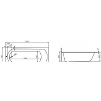 Ванна Polimat CLASSIC Slim 170x75 с ножками - Изображение №2 — Chaika Market