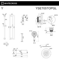 Душевая система  Whitecross Y YSET05TOPGL (золото) - Изображение №3 — Chaika Market