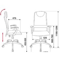 Офисное кресло Бюрократ KB-8 TW-01 TW-11 (черный) - Изображение №5 — Chaika Market