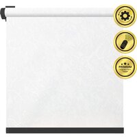 Рулонная электроштора НеоФьюжен Джерси 200х250 правая (белый, черная фурнитура) — Chaika Market