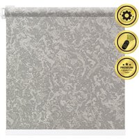 Рулонная электроштора НеоФьюжен Джерси 270х250 правая (серый, белая фурнитура) — Chaika Market