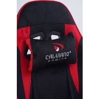 Игровое (геймерское) кресло Calviano 1584 (велюр, черный/красный) - Изображение №18 — Chaika Market