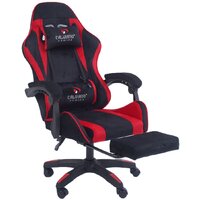 Игровое (геймерское) кресло Calviano 1584 (велюр, черный/красный) — Chaika Market