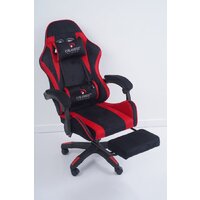 Игровое (геймерское) кресло Calviano 1584 (велюр, черный/красный) - Изображение №2 — Chaika Market