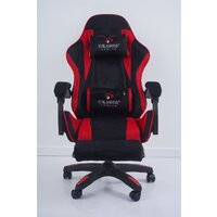 Игровое (геймерское) кресло Calviano 1584 (велюр, черный/красный) - Изображение №11 — Chaika Market