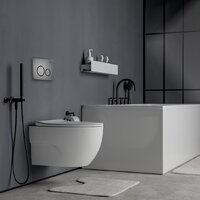 Унитаз подвесной Roxen Porto One Rimless 6 в 1 StounFix Dual Fresh 627320 (оружейная сталь/металл) - Изображение №12 — Chaika Market