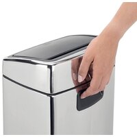 Мусорное ведро Brabantia Touch Bin 10 л (стальной полированный) - Изображение №7 — Chaika Market