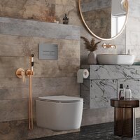 Унитаз подвесной Roxen Simple Compact в комплекте с инсталляцией StounFix Dual Fresh 6 в 1 943570 (кнопка: хром матовый) - Изображение №13 — Chaika Market